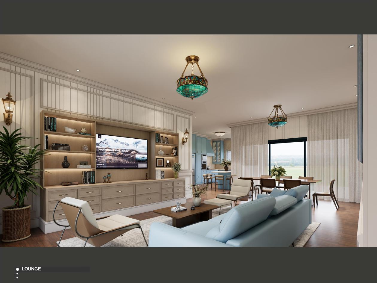Australian villa lounge render currently in development with the China team, shown in full